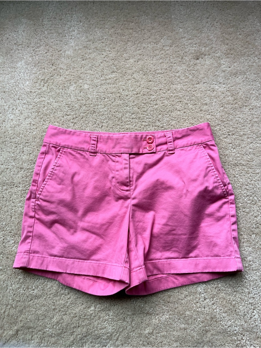 Vineyard Vines Women's Pink Chino Shorts - Size 2 - VGUC - Stretch